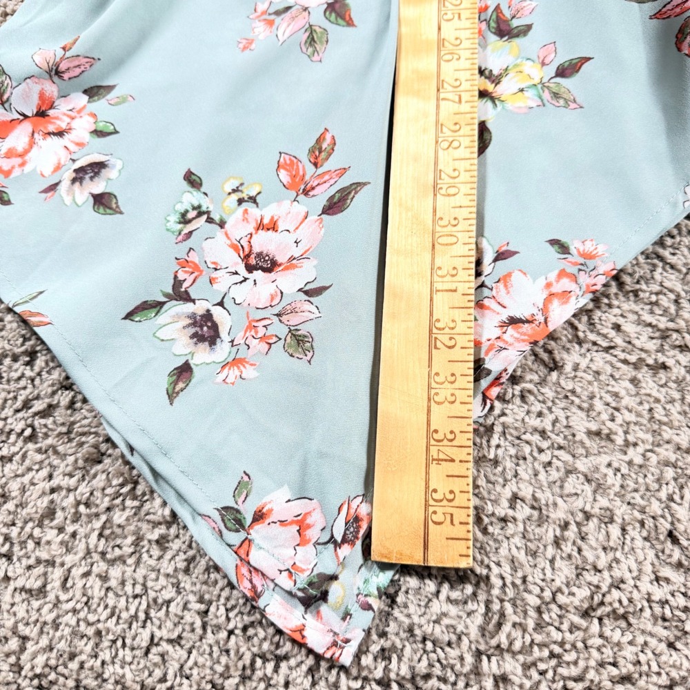 Sage Green Floral Handkerchief Midi Dress Large garden party fairy Cottagecore - Picture 10 of 10